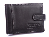 Etui na karty męskie skórzane czarne WILD Thing's Only