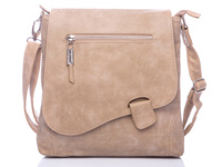 Bag Street Torebka damska na ramię kremowa z klapką