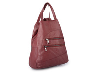 Skórzany plecak miejski damski w kolorze bordowym Bellugio