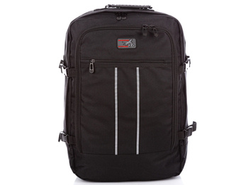 Plecak podróżny do samolotu czarny bagaż podręczny 50x35x20 cm
